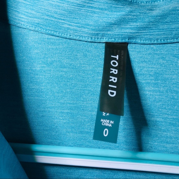 NWT Torrid Blue 1/4 Zip Pullover - Picture 2 of 5